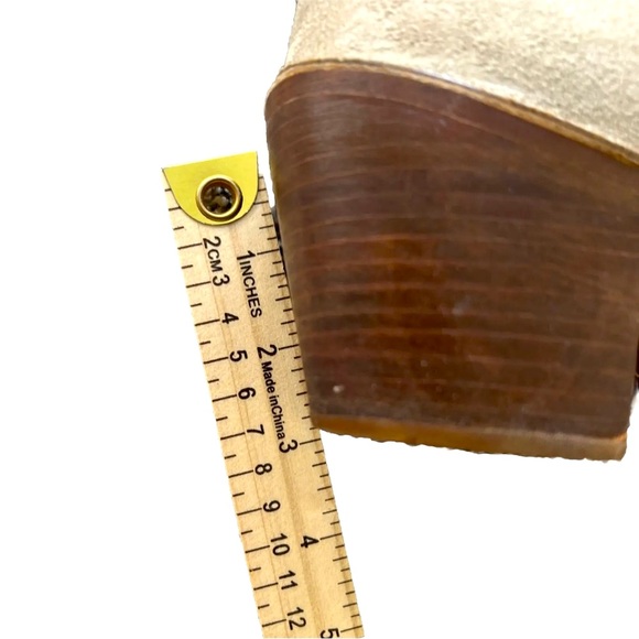 Frye Womens 10 B Carmen Braided Harness Western Riding Slouch Tan Ankle Boots - Picture 9 of 14